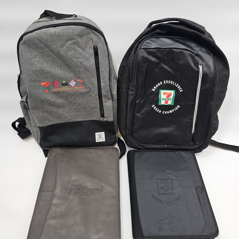 7-11 Logo Backpacks & Portfolio Binders Lot